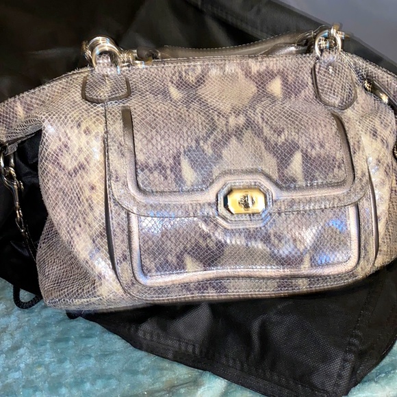 Coach Handbags - Coach-Campbell Large satchel made of exotic python leather (see photos)
